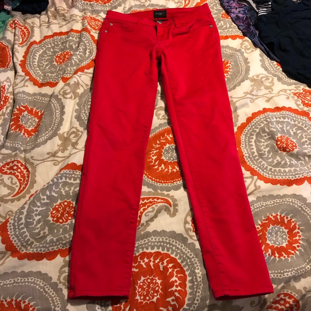 Red jeans size 3